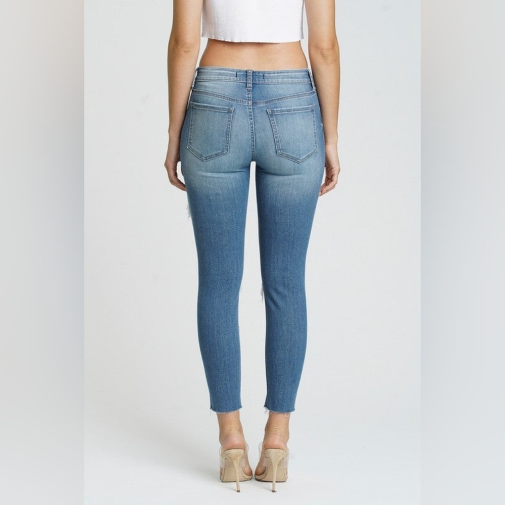 Frame Le High Skinny Crop in Bennett Park Cascade Hem Size 27